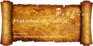 Ptatschek Árpád névjegykártya